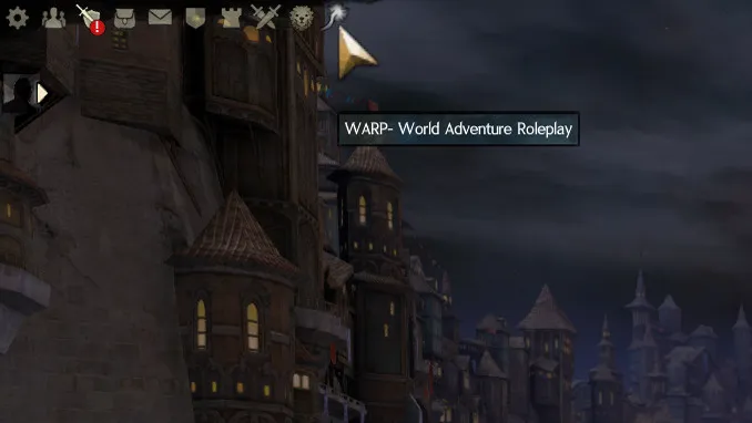 The WARP icon in the GW2 menu bar