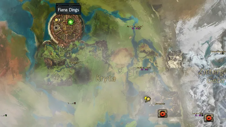 Other roleplayers shown on the GW2 map
